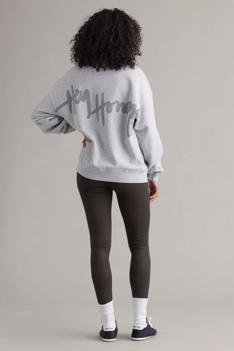 Hey Honey SWEATSHIRT REFLECT GREY MELANGE