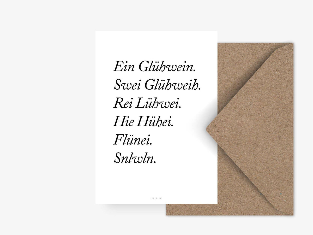 Postkarte / Glühwein typealive