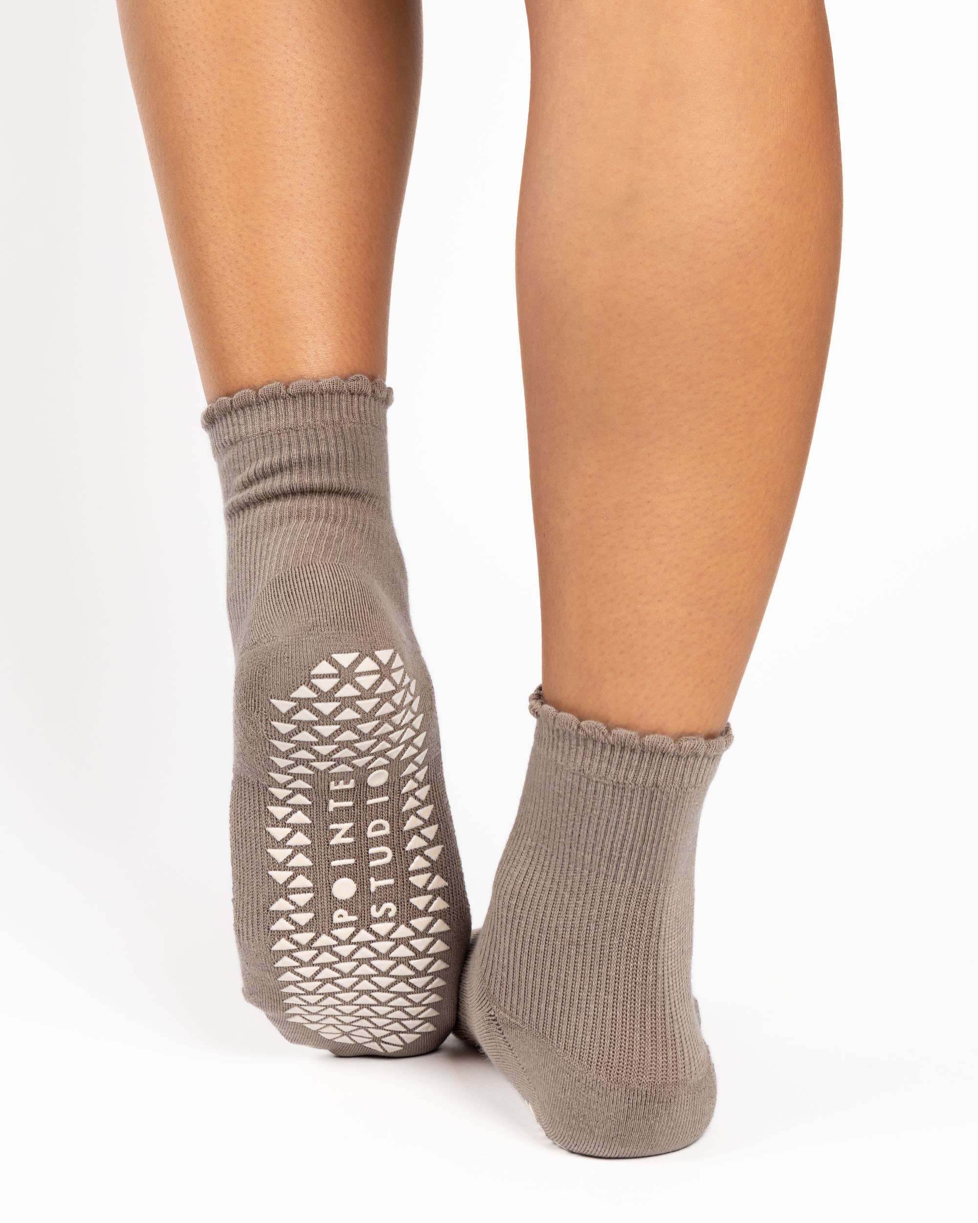 Damen Happy Knöchelgriff Socken – Rutschfeste Baumwollmischung für Pilates & Barre