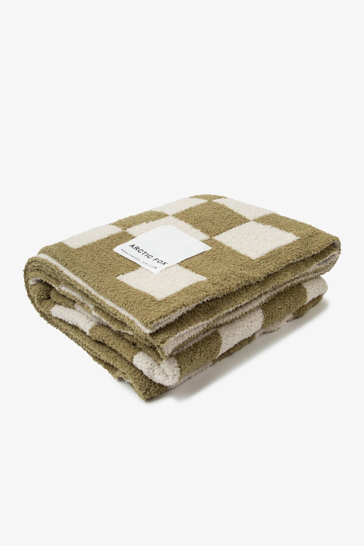 Arctic Fox Teddy-Decke - 100 % recycelt - Khaki-Karo