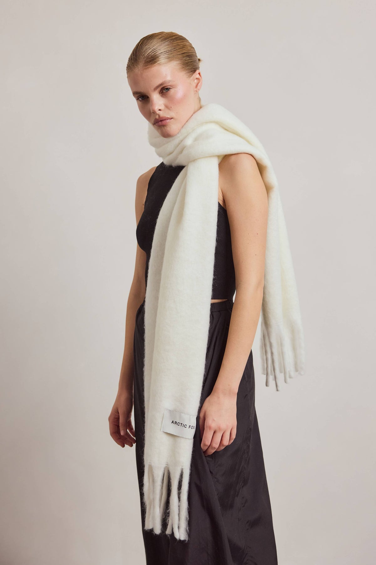 Der Stockholm-Schal - 100 % recycelt - Polarweiß - AW26