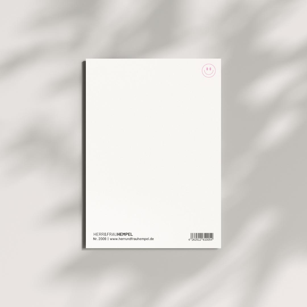 Postkarte - StreifenSmiley