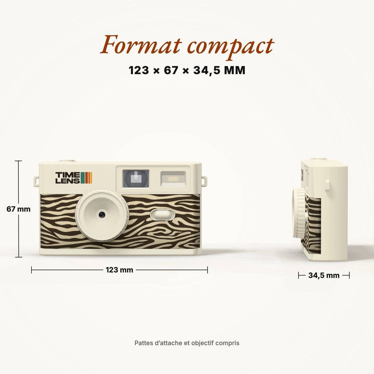 Kamera TimeLens® Cream Zebra