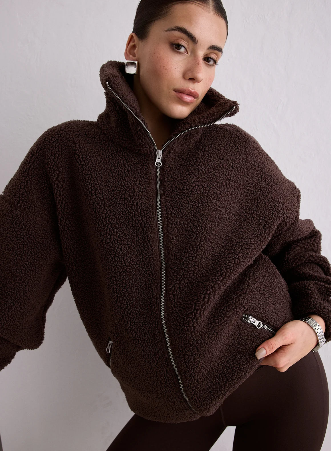 Aim'n Sportswear Pile Jacket Cacao
