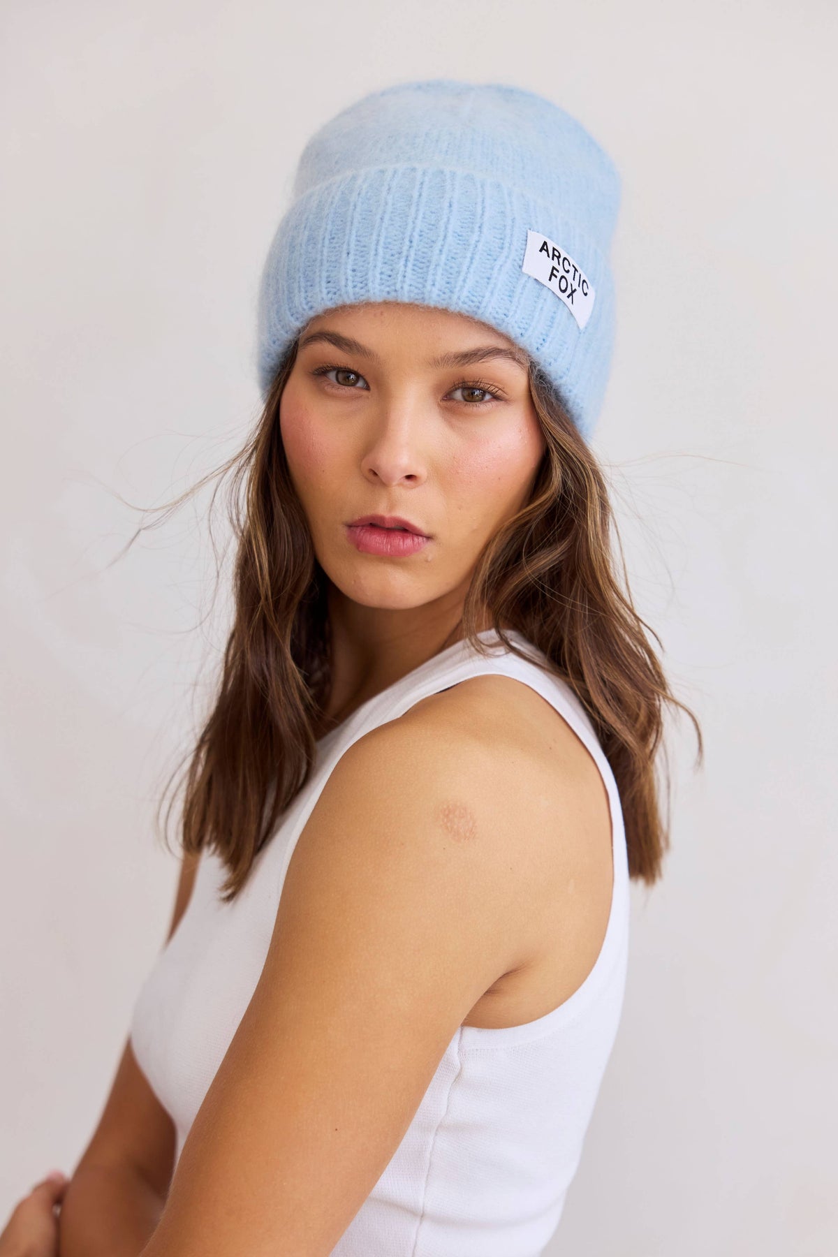 Arctic Fox Mohair-Beanie - Himmelblau - AW26