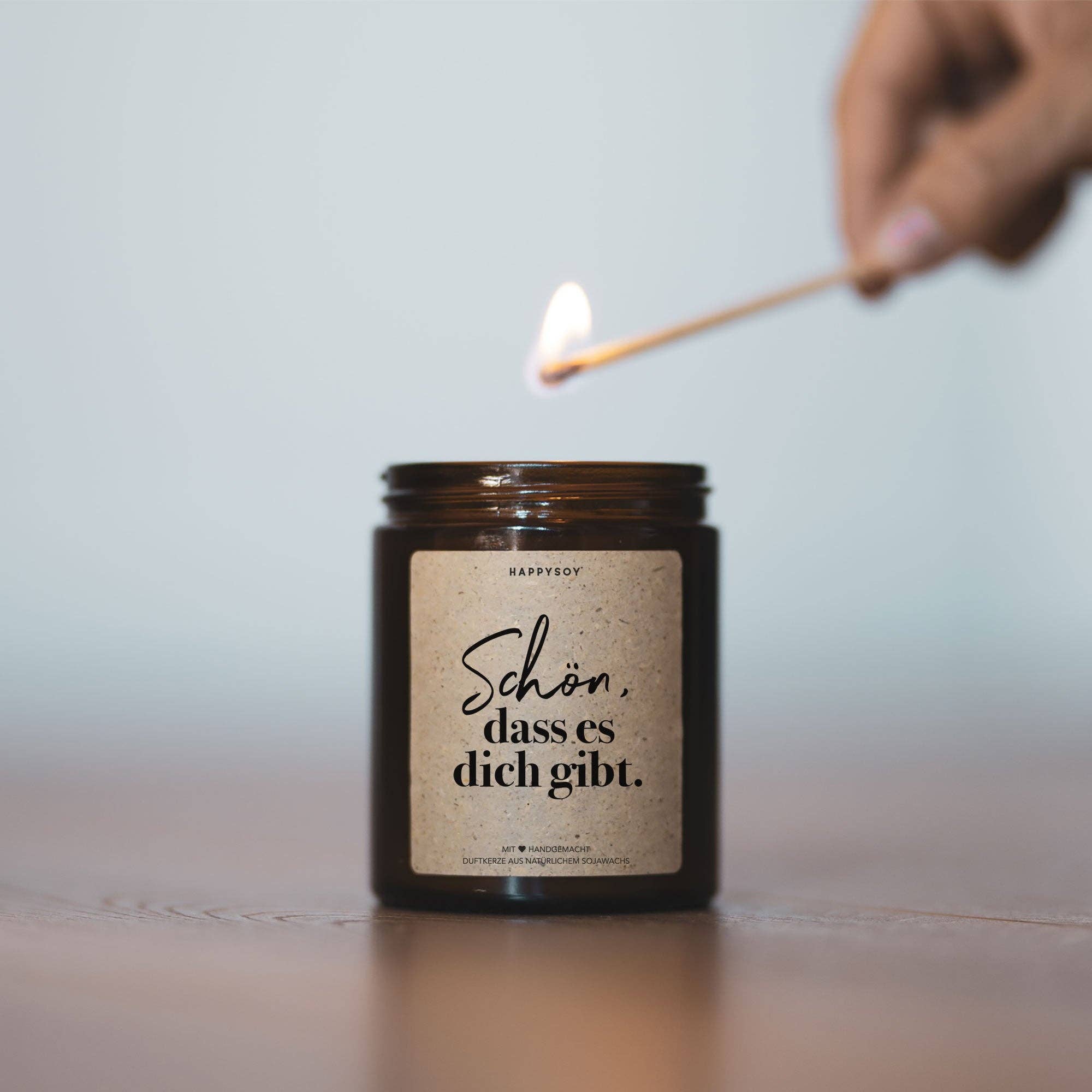 HAPPYSOY Duftkerze | Schön, dass es dich gibt!