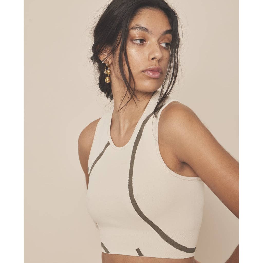 Loud Logo Crop Top - Stone