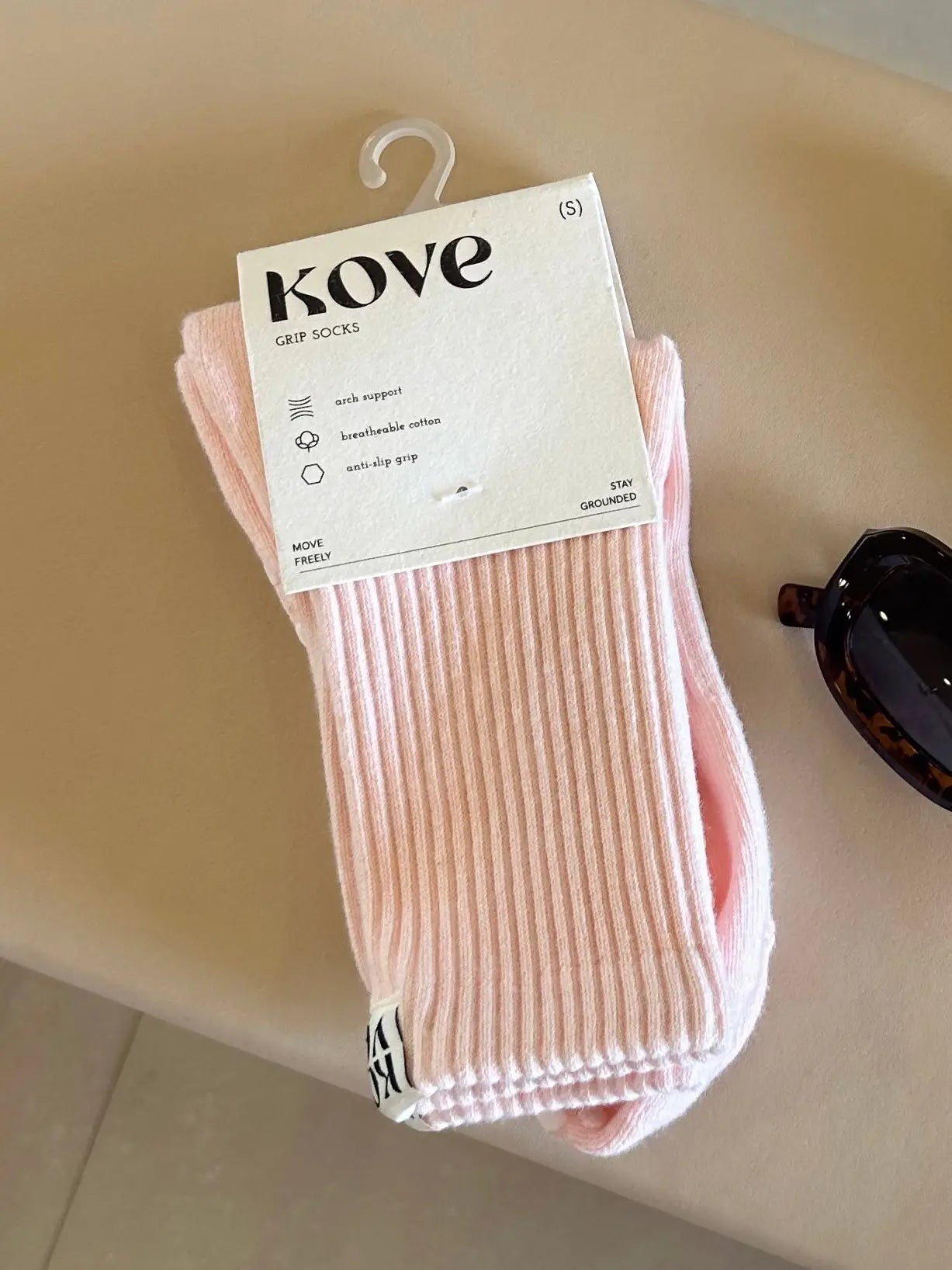 Kove - Les Basics Grip Socks Creme Rose