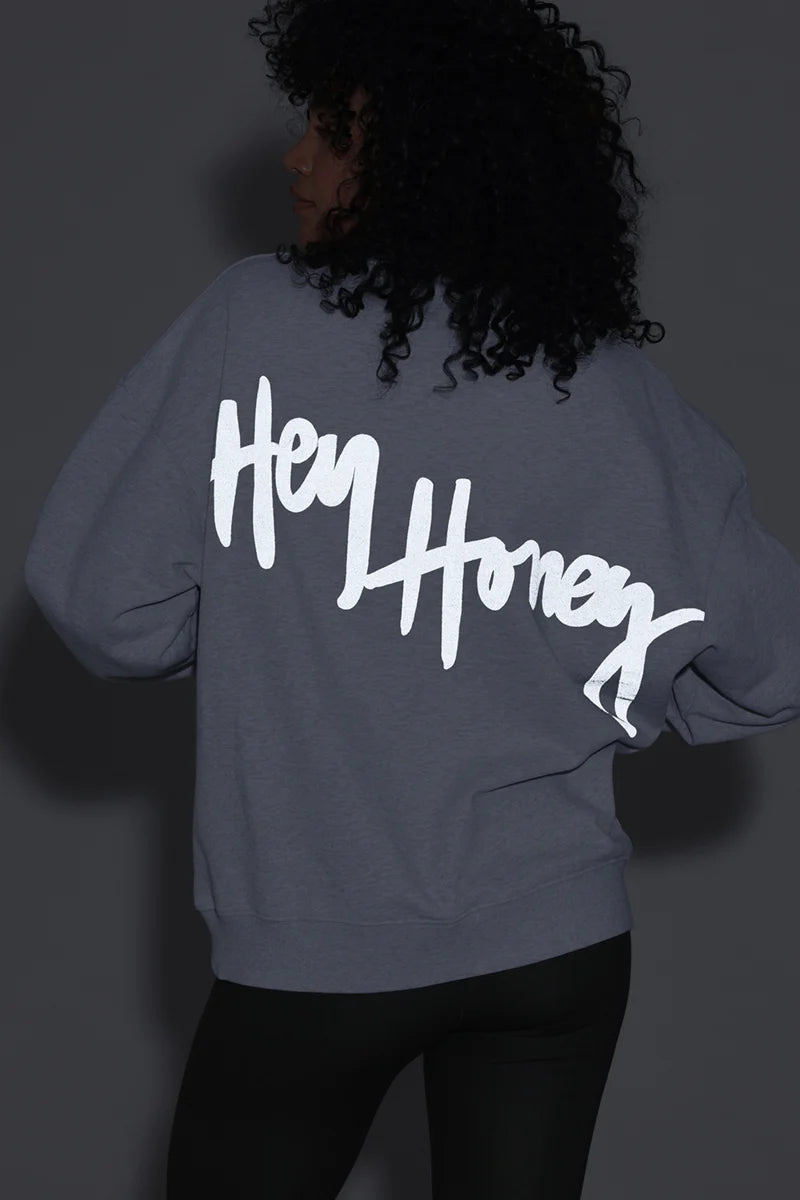 Hey Honey SWEATSHIRT REFLECT GREY MELANGE