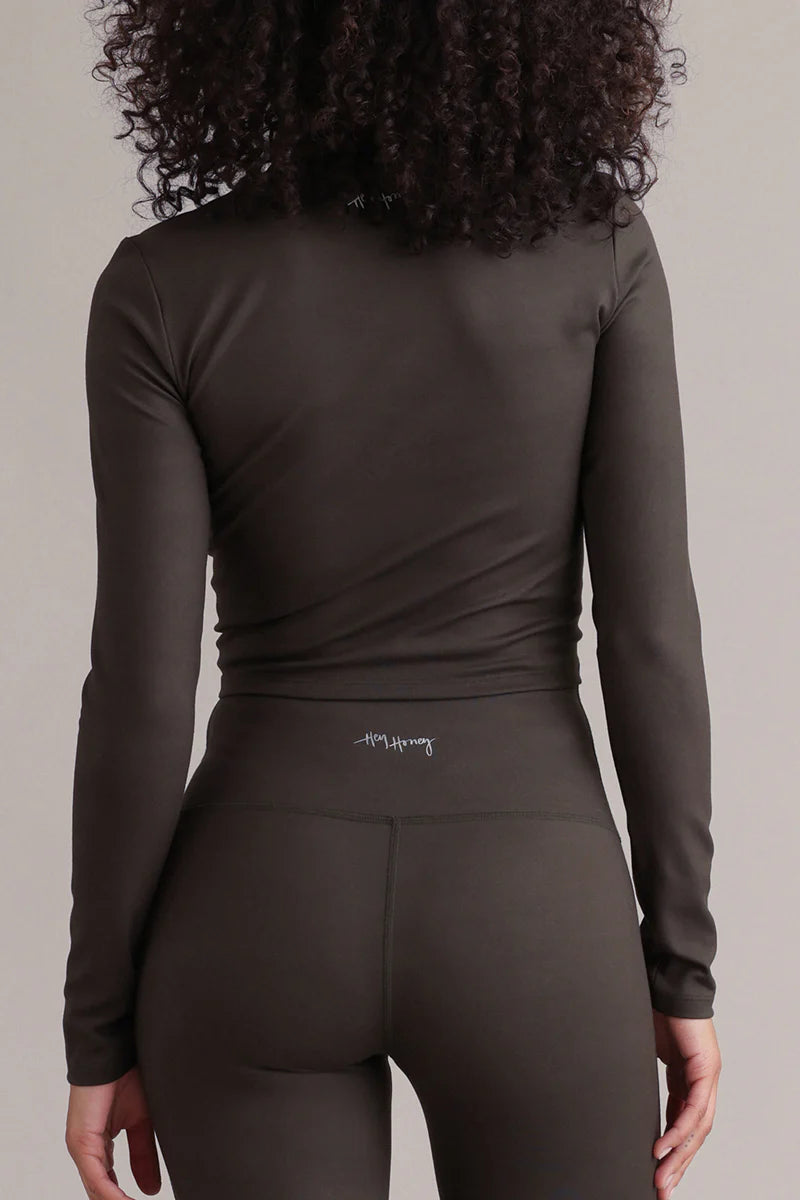 Hey Honey LONGSLEEVE CROPPED ALWAYS DRESSED FORREST NIGHT