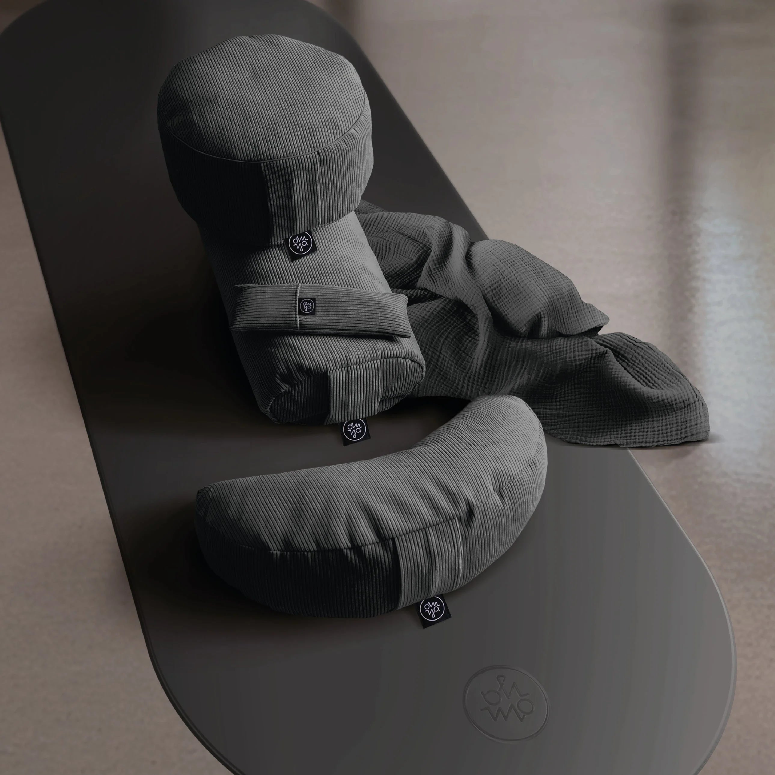 Oval Advanced Grip Yogamatte - Granit