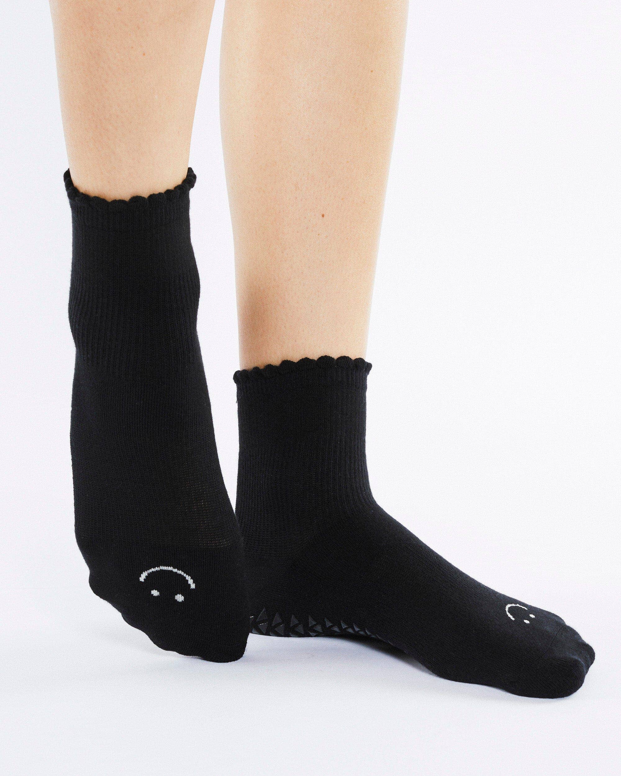Damen Union Knöchelgriff-Socke – Rutschfeste Baumwollmischung für Pilates & Barre