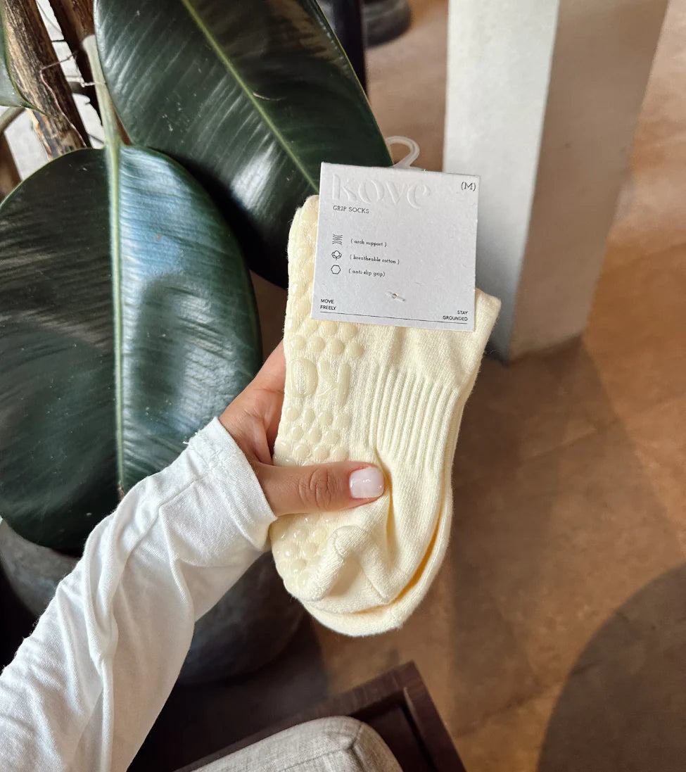 Butter Yellow - Les Basics Grip Socken