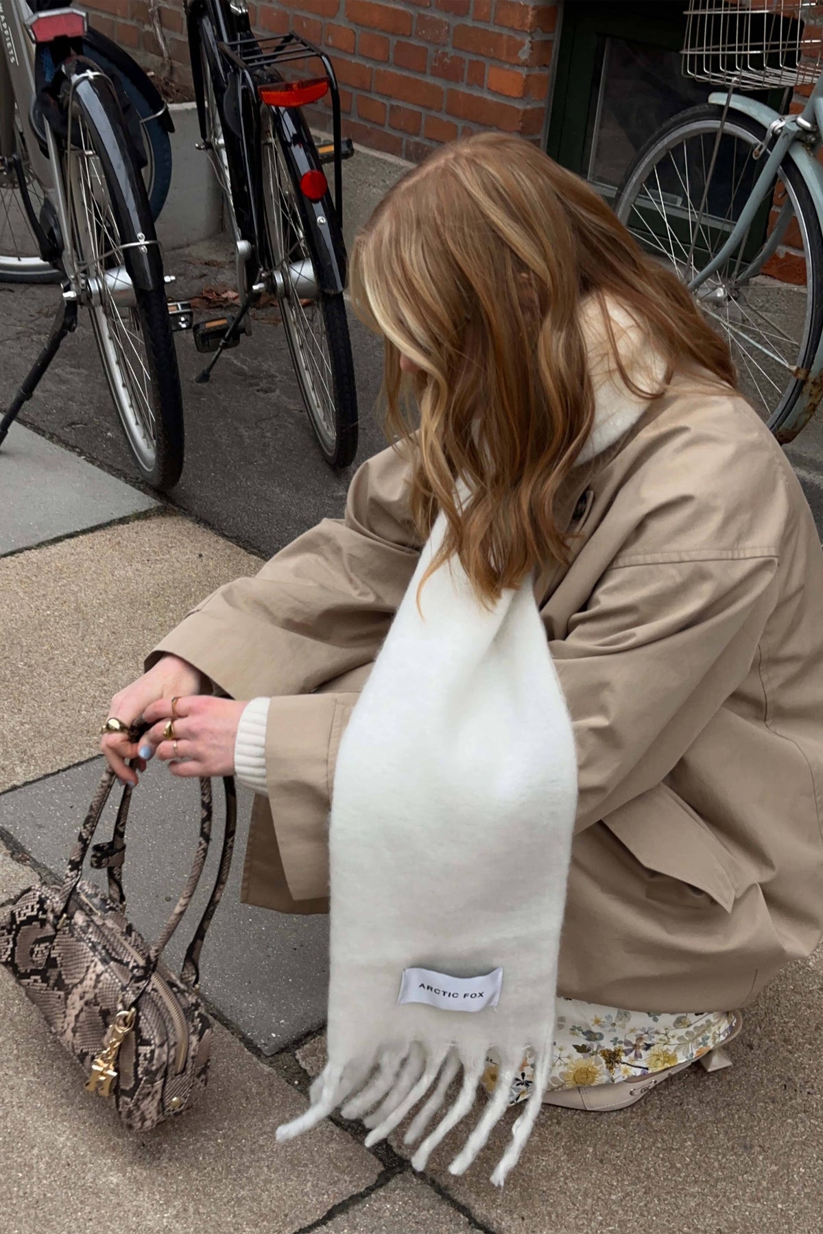 Der Stockholm-Schal - 100 % recycelt - Polarweiß - AW26
