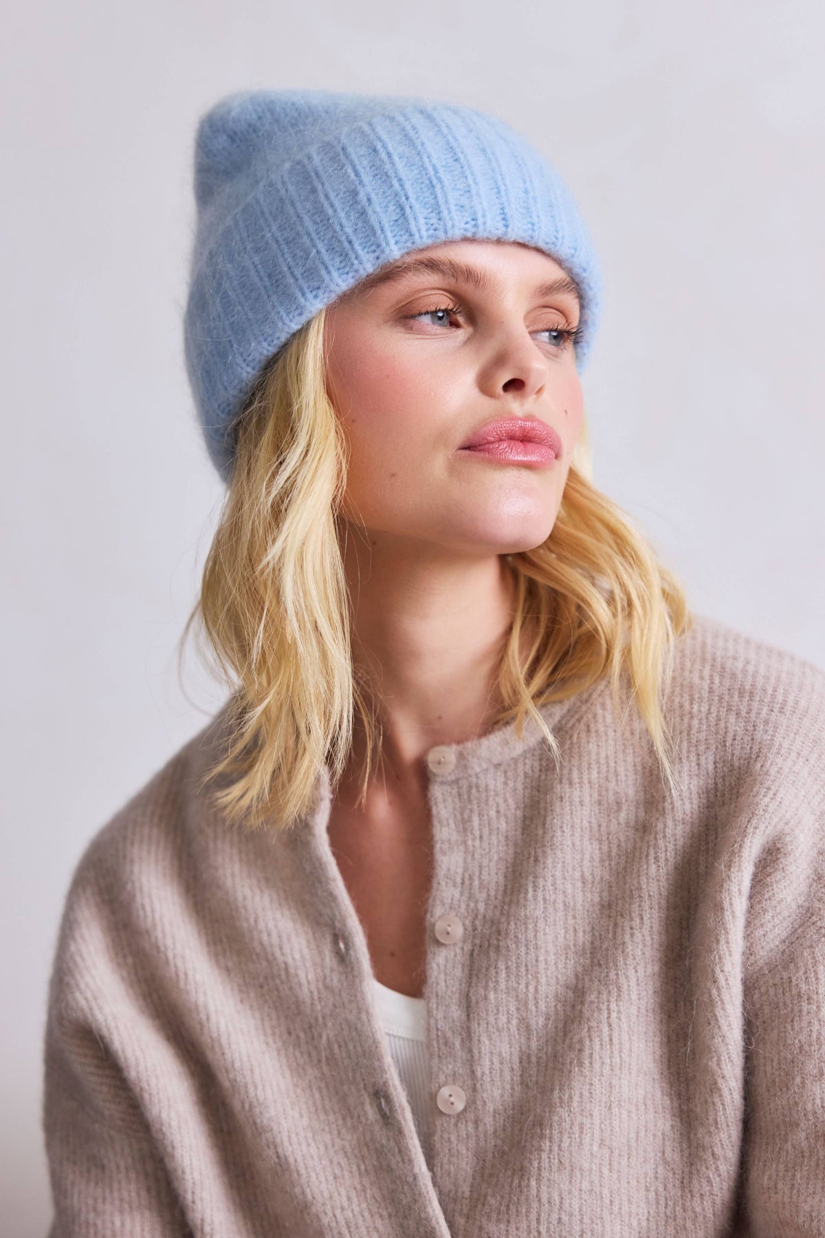 Arctic Fox Mohair-Beanie - Himmelblau - AW26