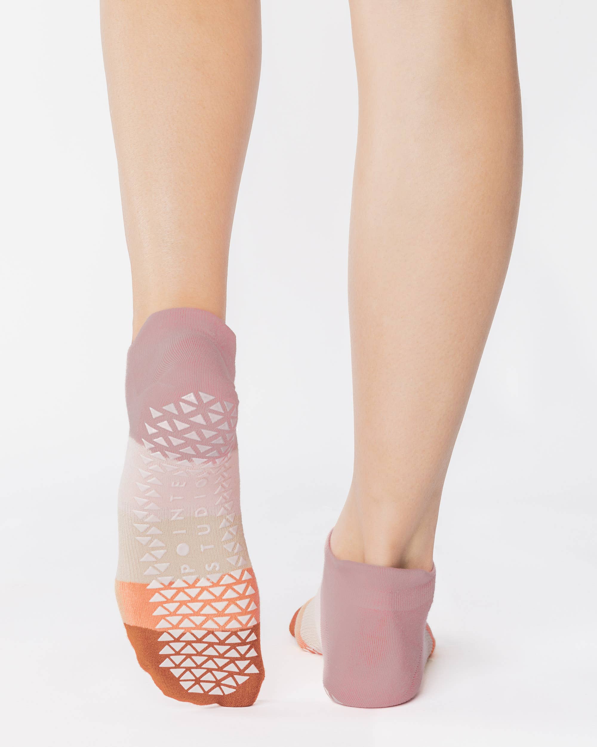 Pointe Studio Layered Stripe Full Foot Grip Socks