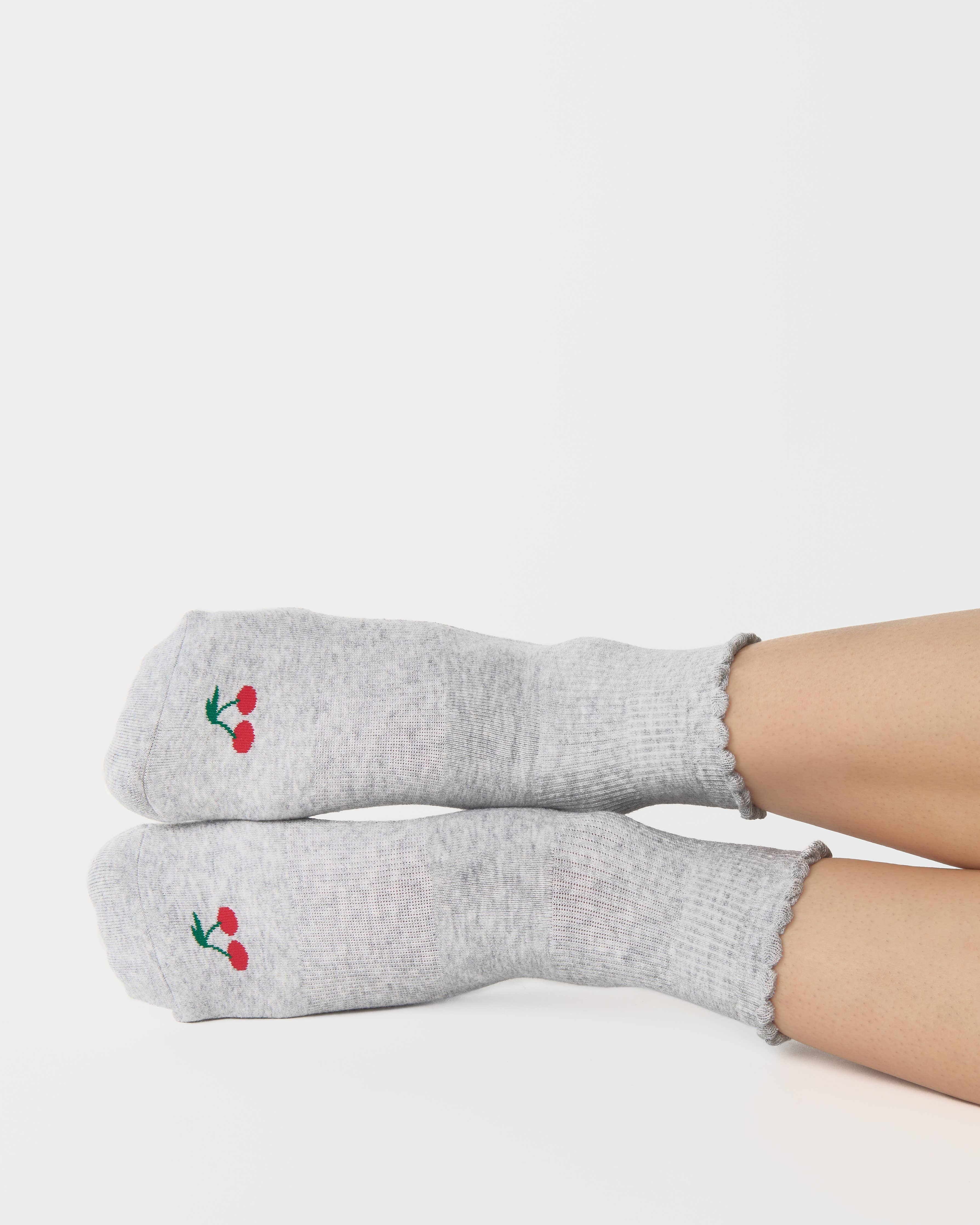 Pointe Studio - Cherry Full Foot Grip Socks