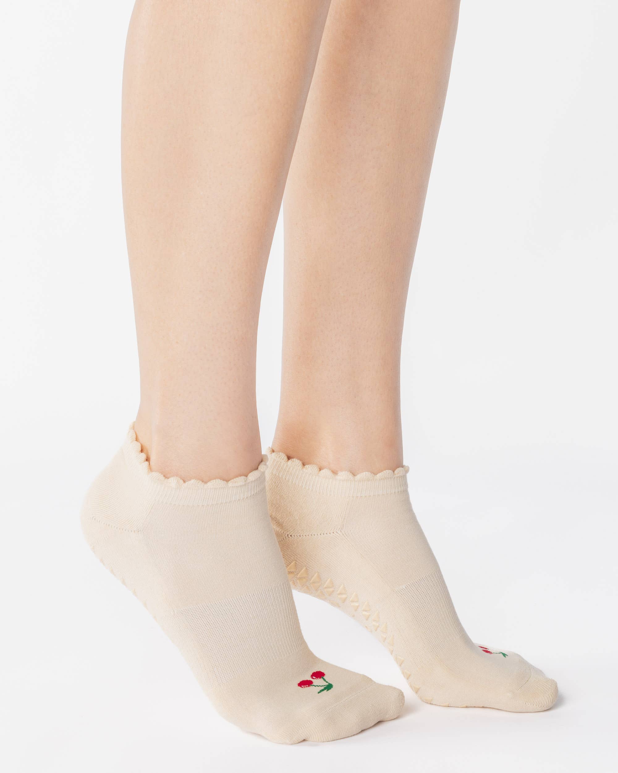 Pointe Studio - Cherry Full Foot Grip Socks