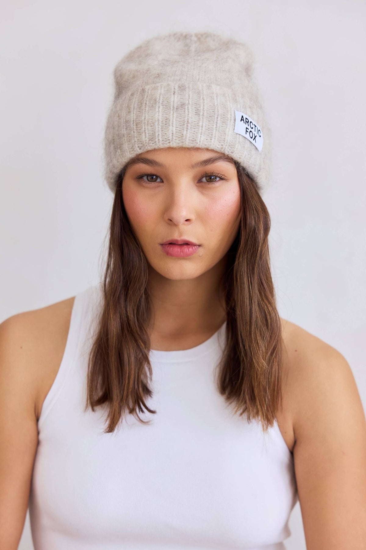 Arctic Fox Mohair Beanie – Alpine Ecru