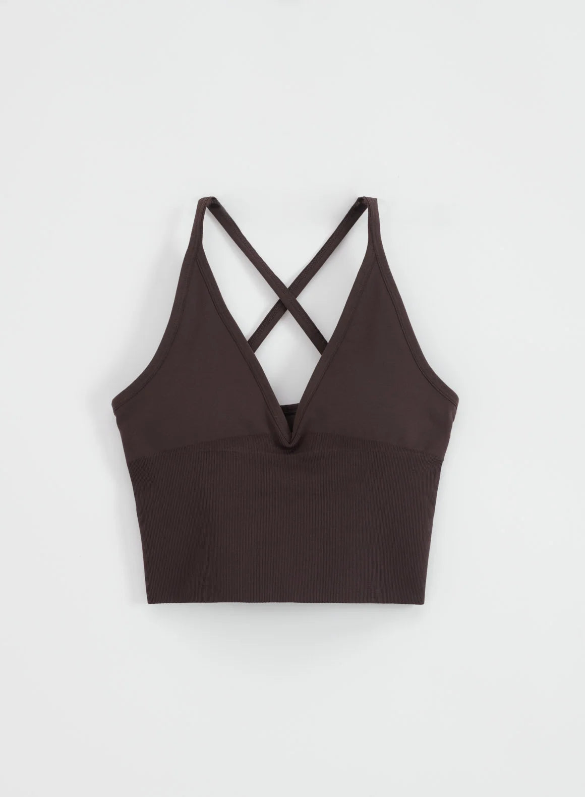 Aim'n Sportswear Shape Seamless Cross Back Bralette chocolate