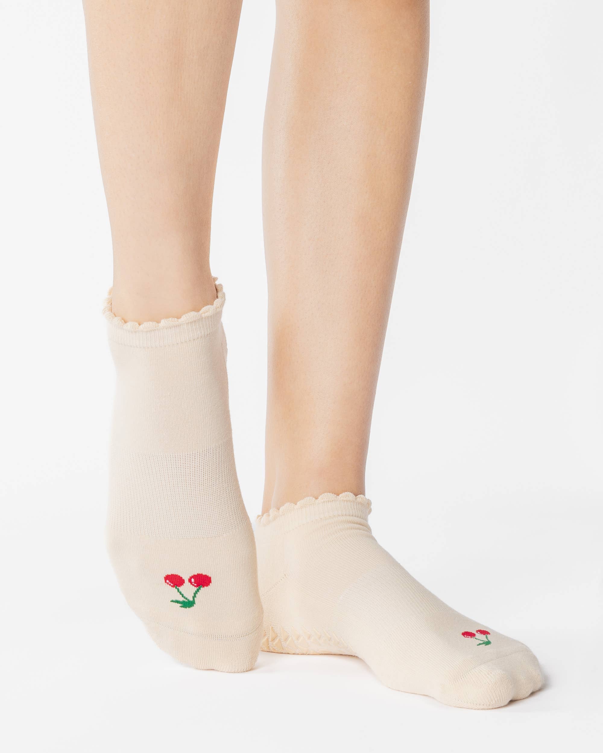 Pointe Studio - Cherry Full Foot Grip Socks