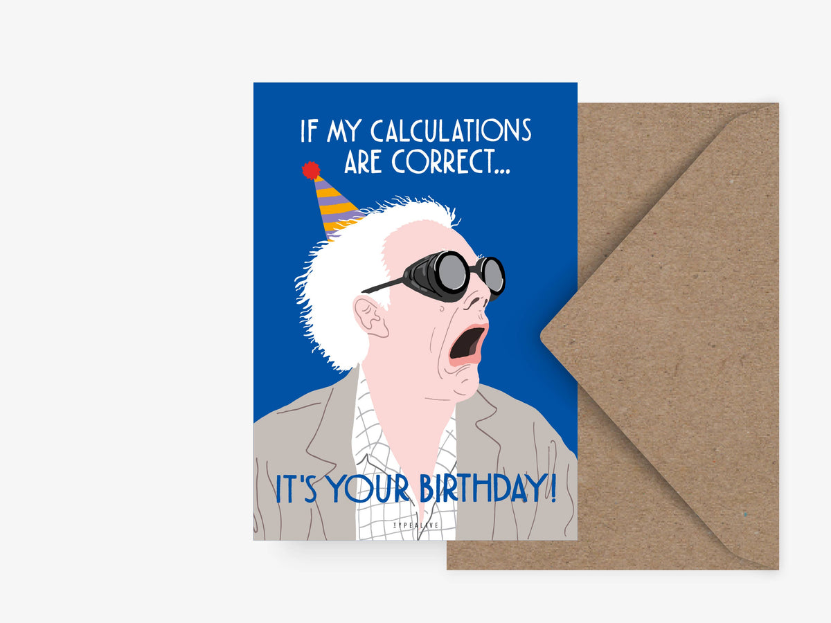 Postkarte / Birthday Calculations typealive