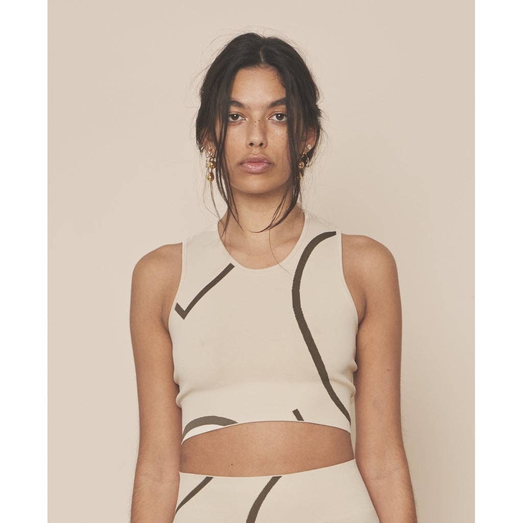 Loud Logo Crop Top - Stone