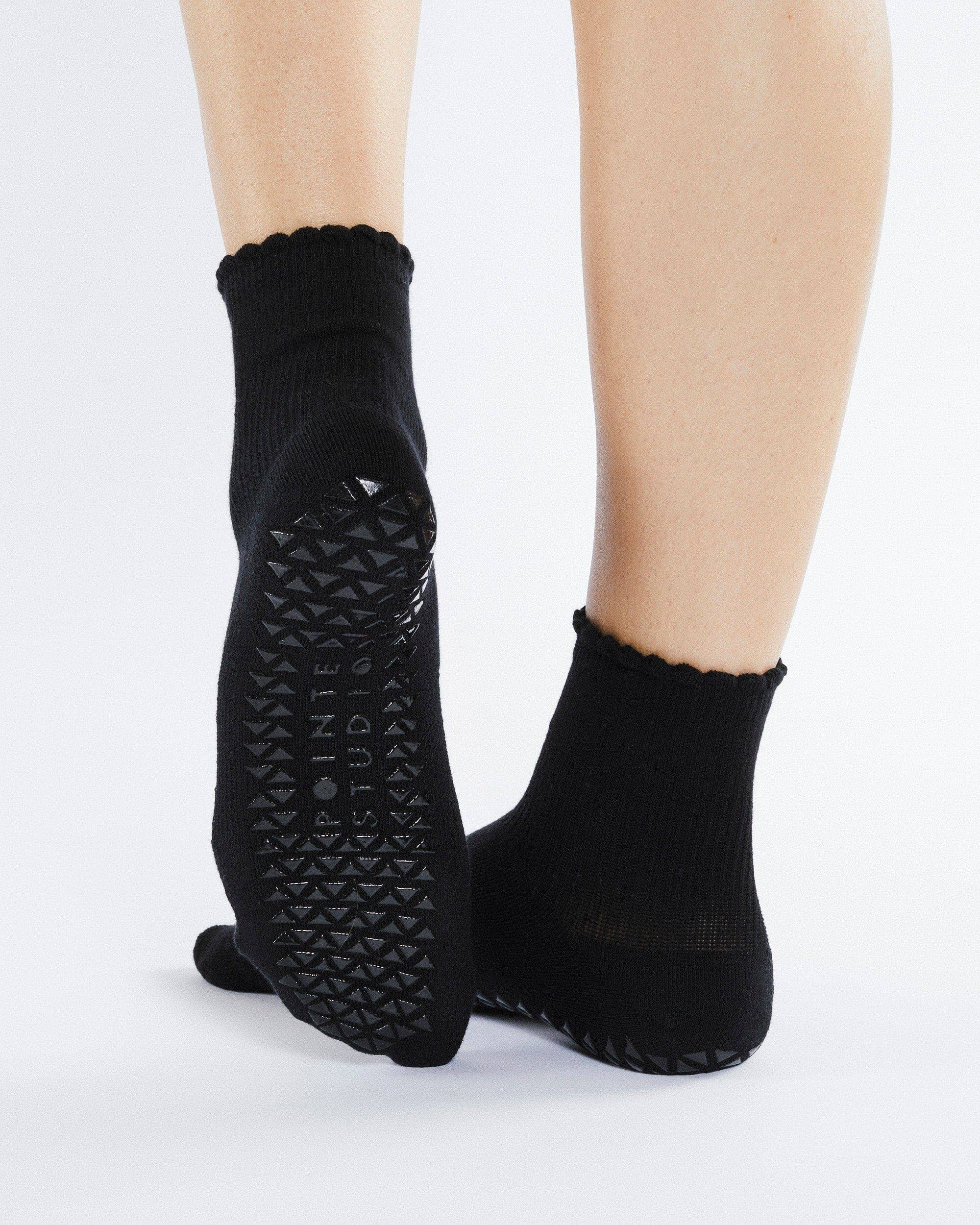 Damen Union Knöchelgriff-Socke – Rutschfeste Baumwollmischung für Pilates & Barre