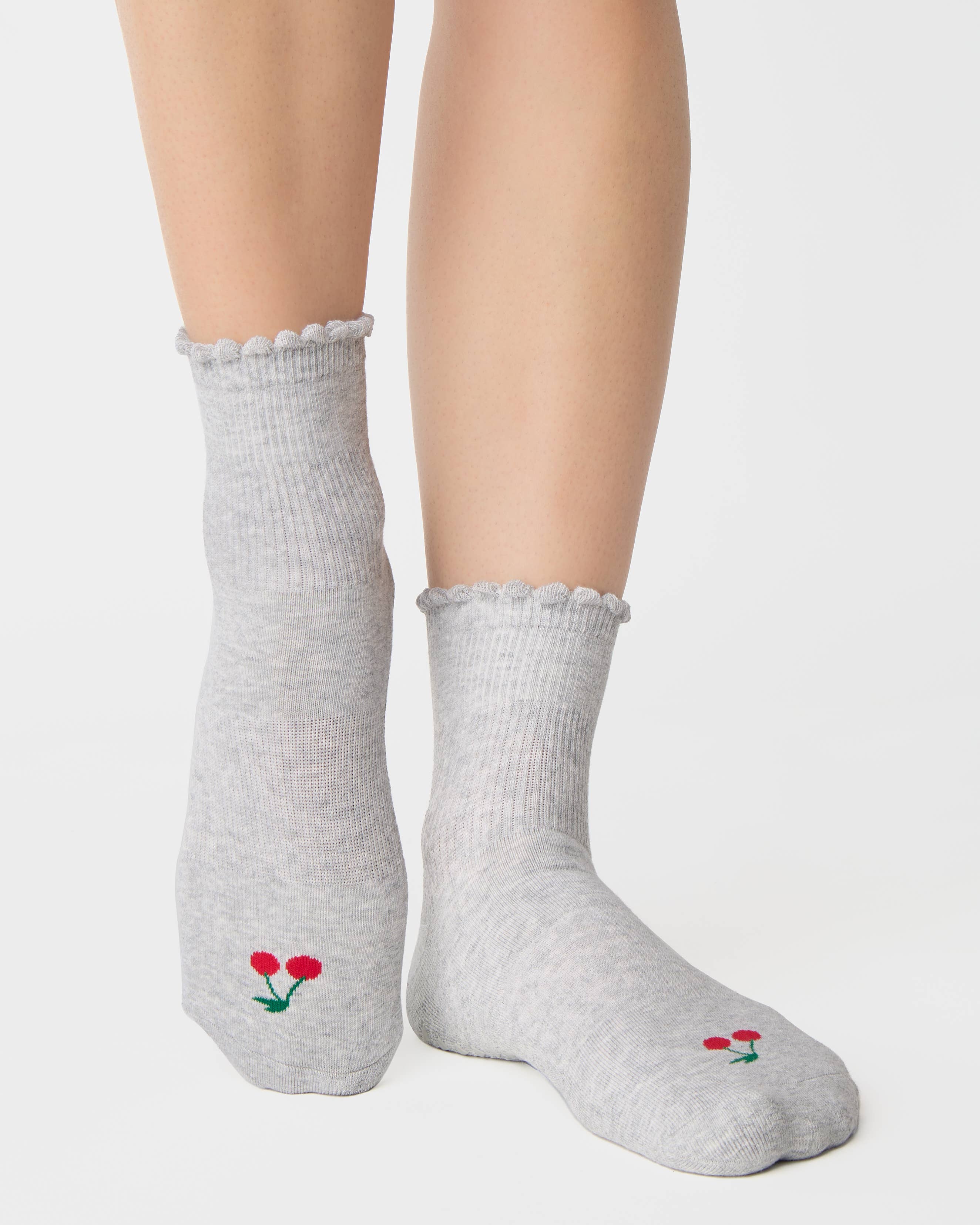 Pointe Studio - Cherry Full Foot Grip Socks