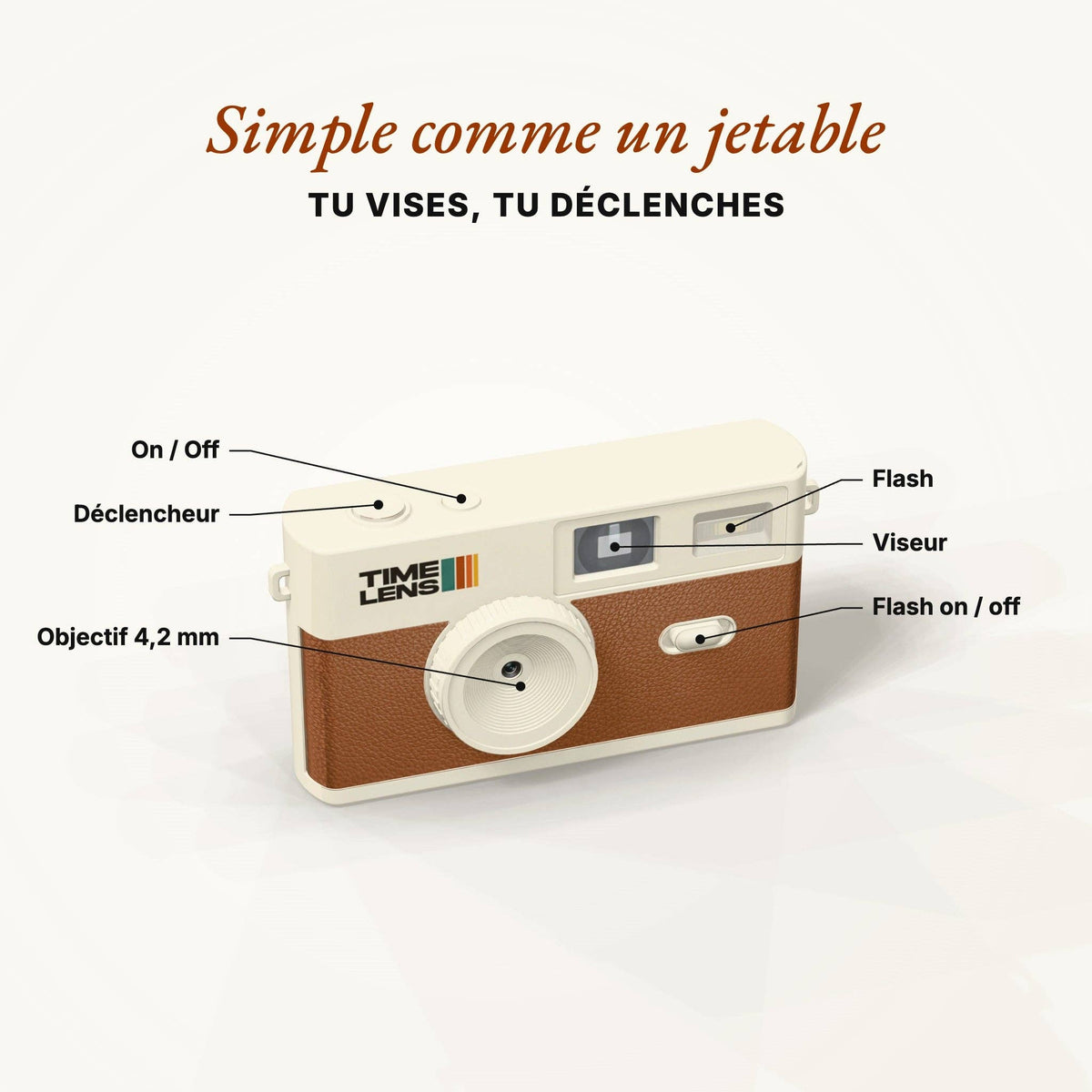 TimeLens®-Kamera Cremebraun
